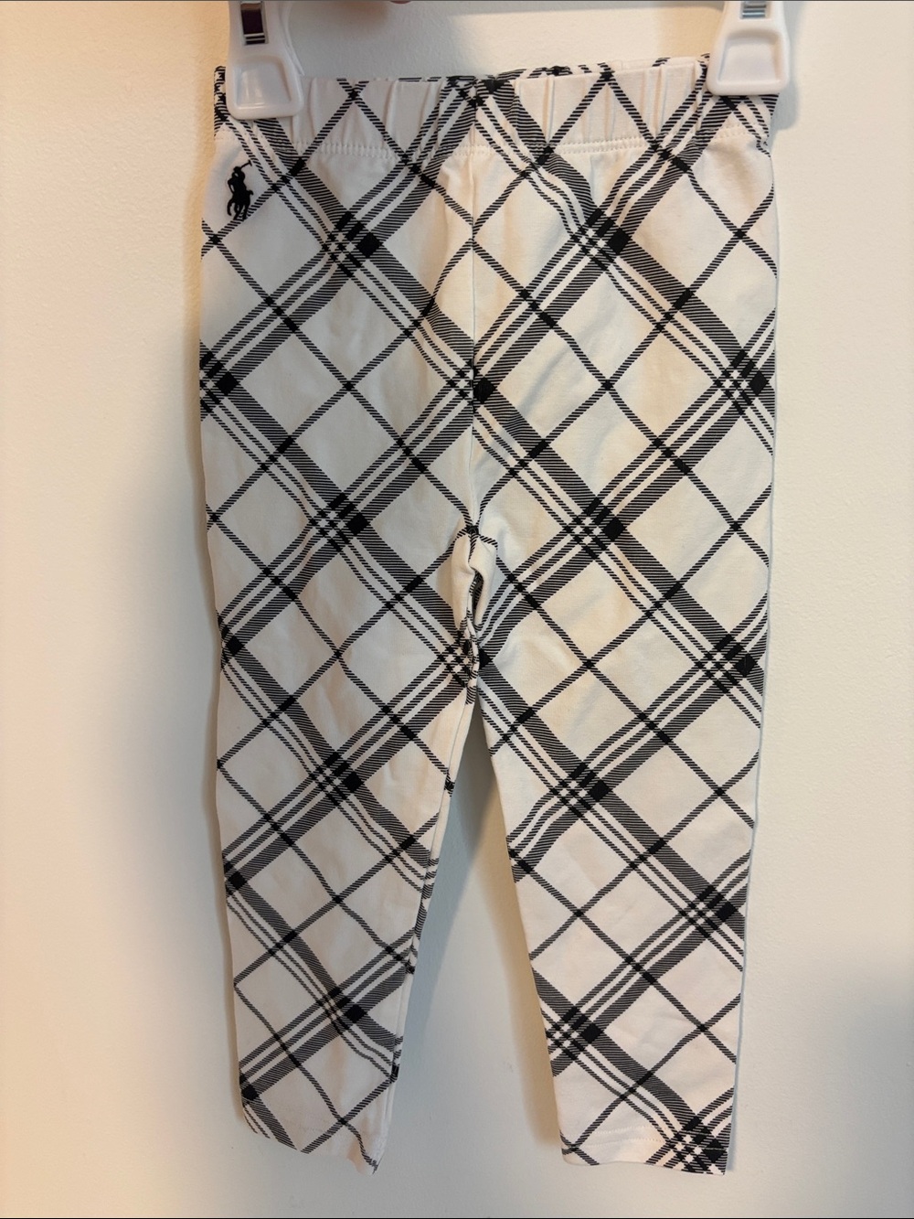 Ralph Lauren Black & White Plaid Baby Leggings